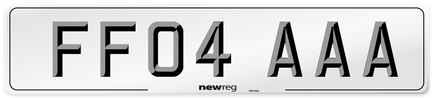 FF04 AAA Number Plate from New Reg